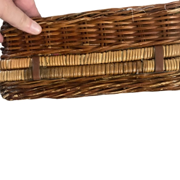 Picnic Basket Bag-Use as Bag or Picnic Basket-Great lining, cute! VTG style - Picture 5 of 8